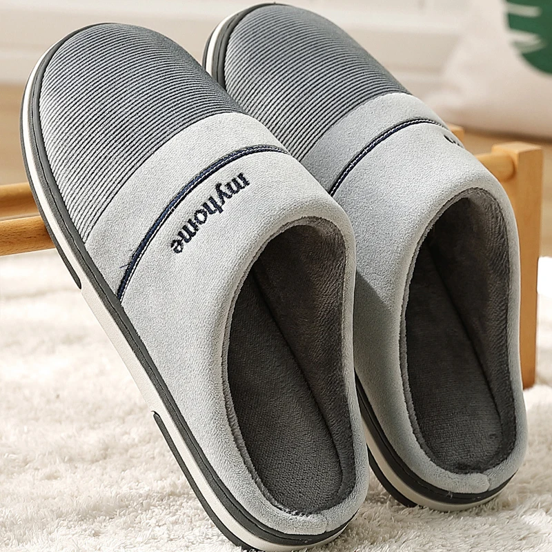 Men's Slippers Winter Stripe Suede Warm Adult Home slippers for men Big size 39-50 Comfy Plush Male Indoor Shoes
Men's Slippers Winter Stripe Suede Warm Adult Home slippers for men Big size 39-50 Comfy Plush Male Indoor Shoes