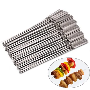 100PCS Reusable Barbecue Skewers Stainless Steel Dish Barbecue Needle Stick Outdoor Camping Picnic Tools Kitchen Accessories
100PCS Reusable Barbecue Skewers Stainless Steel Dish Barbecue Needle Stick Outdoor Camping Picnic Tools Kitchen Accessories