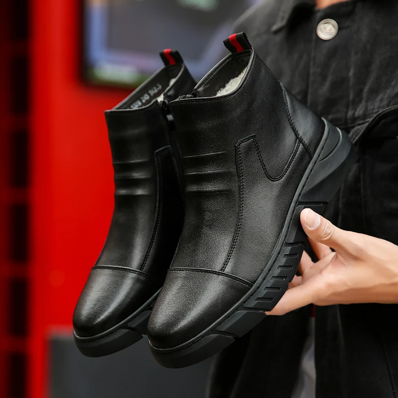 2019 Winter Shoes Men Chelsea Boots Genuine Leather Warm Shoes Men Ankle Boots Fashion Brand Cow Leather Male Footwear 5378-1 
2019 Winter Shoes Men Chelsea Boots Genuine Leather Warm Shoes Men Ankle Boots Fashion Brand Cow Leather Male Footwear 5378-1