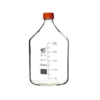 3000ml,Glass Reagent Bottle,Blue Lid,Transparent,3L,Graduation 2500ml,Lab Glassware 
3000ml,Glass Reagent Bottle,Blue Lid,Transparent,3L,Graduation 2500ml,Lab Glassware