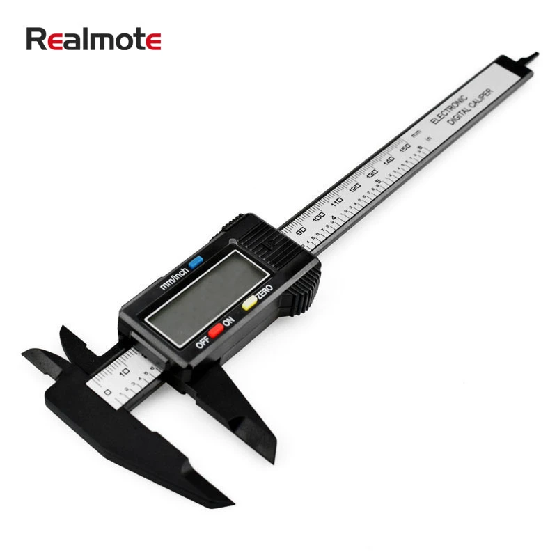 Realmote 150mm 6" caliper Digital Electronic pachometer Carbon Fiber Vernier Gauge Micrometer Measuring Tool
Realmote 150mm 6" caliper Digital Electronic pachometer Carbon Fiber Vernier Gauge Micrometer Measuring Tool