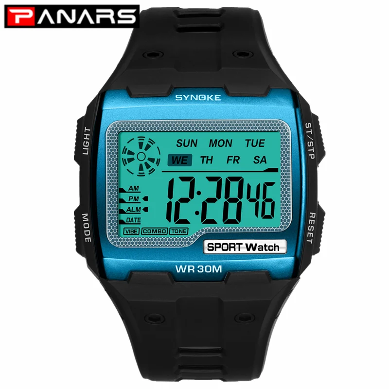 PANARS New Arrival Men Women Digital Watches Big Square Dial Alarm Week Resistant Chronograph Multi-function Digital Sport Watch
PANARS New Arrival Men Women Digital Watches Big Square Dial Alarm Week Resistant Chronograph Multi-function Digital Sport Watch