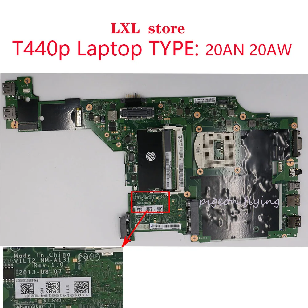 Материнская плата VILT2 для ноутбука Thinkpad T440P 20AN 20AW встроенная DDR3L FRU 00HM975 04X4080 04X4076