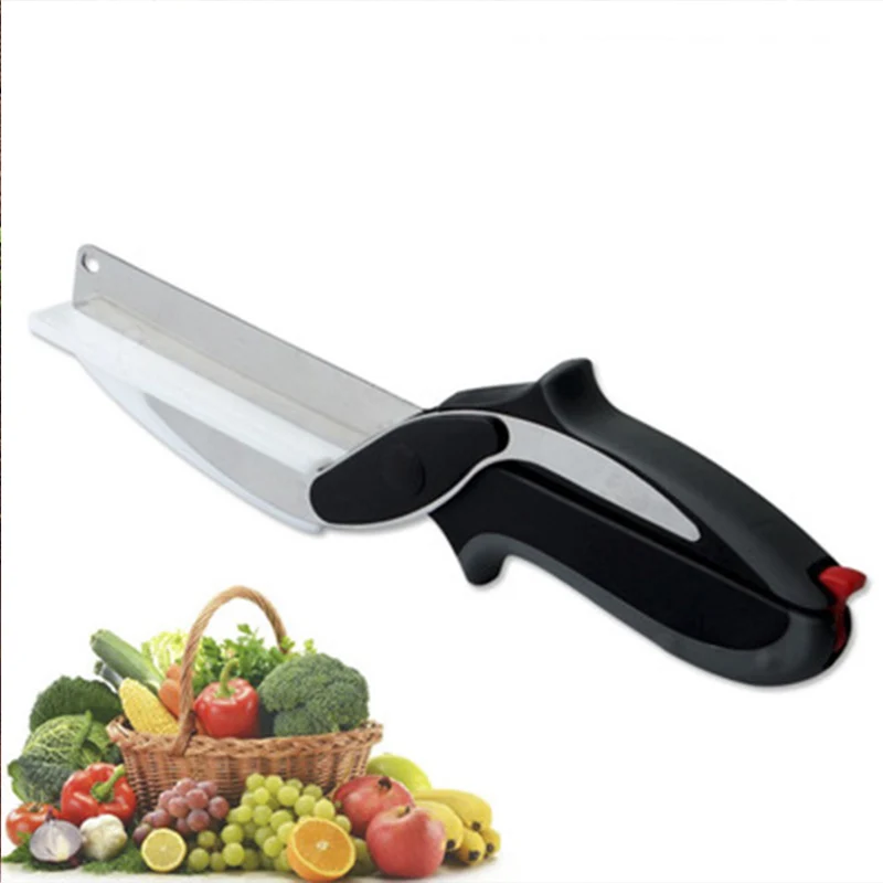 New kitchen gadget multi-function intelligent scissors 2 in 1 kitchen board kitchen knife outdoor intelligent knife stainless
New kitchen gadget multi-function intelligent scissors 2 in 1 kitchen board kitchen knife outdoor intelligent knife stainless
