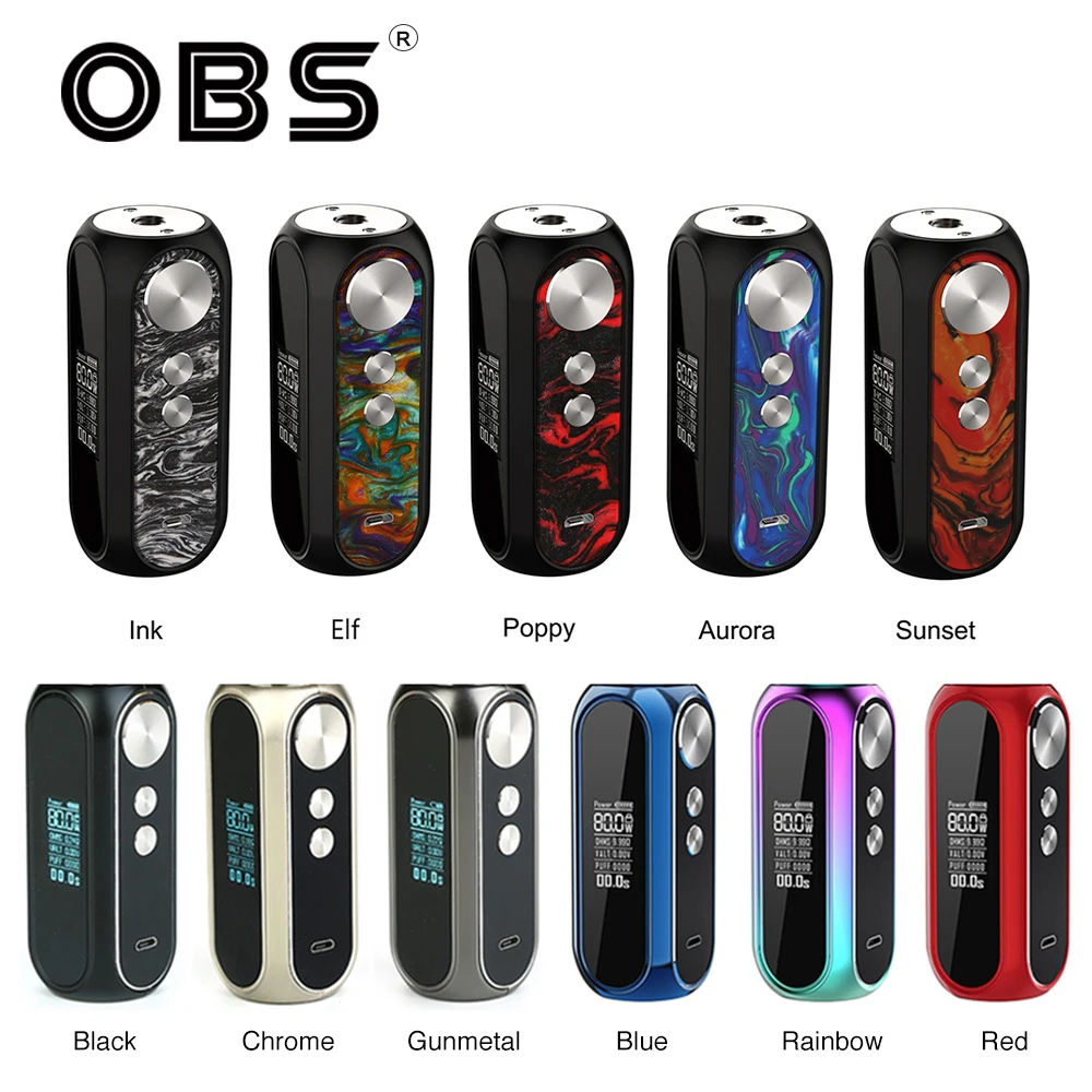 Original OBS Cube MOD Built-in 3000mAh Battery Max 80W Output Electronic Cigarette Vape Box Mod
Original OBS Cube MOD Built-in 3000mAh Battery Max 80W Output Electronic Cigarette Vape Box Mod