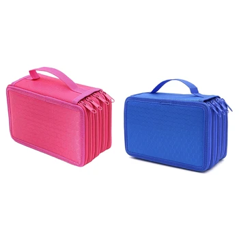 2x 72 Holes 4 Layers Pencil Case for School Student Oxford Bag Marker Storage Colored Pencils Pen School Supplies Rose Red & Blu
2x 72 Holes 4 Layers Pencil Case for School Student Oxford Bag Marker Storage Colored Pencils Pen School Supplies Rose Red & Blu