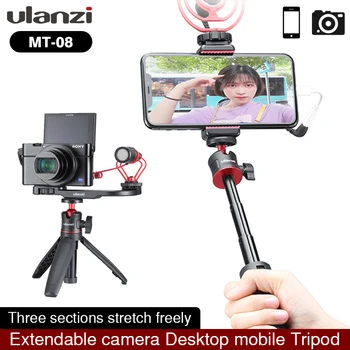 Ulanzi MT-08 DSLR Phone Vlog Tripod Cold Shoe Phone Mount Holder for Microphone LED Light Mini Photography Bracket Stand trepied
Ulanzi MT-08 DSLR Phone Vlog Tripod Cold Shoe Phone Mount Holder for Microphone LED Light Mini Photography Bracket Stand trepied