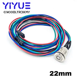 22mm metal push button switch power button Waterproof Flat circular with LED light Self-reset button 5V On-off
22mm metal push button switch power button Waterproof Flat circular with LED light Self-reset button 5V On-off