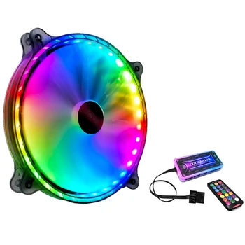 20cm For Computer Case Hydraulic Bearing Colorful 11 Blade With Remote Controller Quiet Large Air Volume 32 LED RGB Cooling Fan
20cm For Computer Case Hydraulic Bearing Colorful 11 Blade With Remote Controller Quiet Large Air Volume 32 LED RGB Cooling Fan