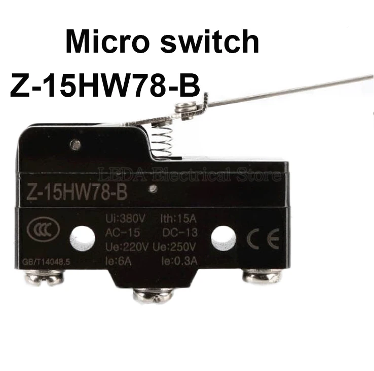 1Pcs Z-15HW78-B 15A 380V High Temperature Resistant Small Waterproof Microswitch Silver Contact Long Handle Limit Switch
1Pcs Z-15HW78-B 15A 380V High Temperature Resistant Small Waterproof Microswitch Silver Contact Long Handle Limit Switch