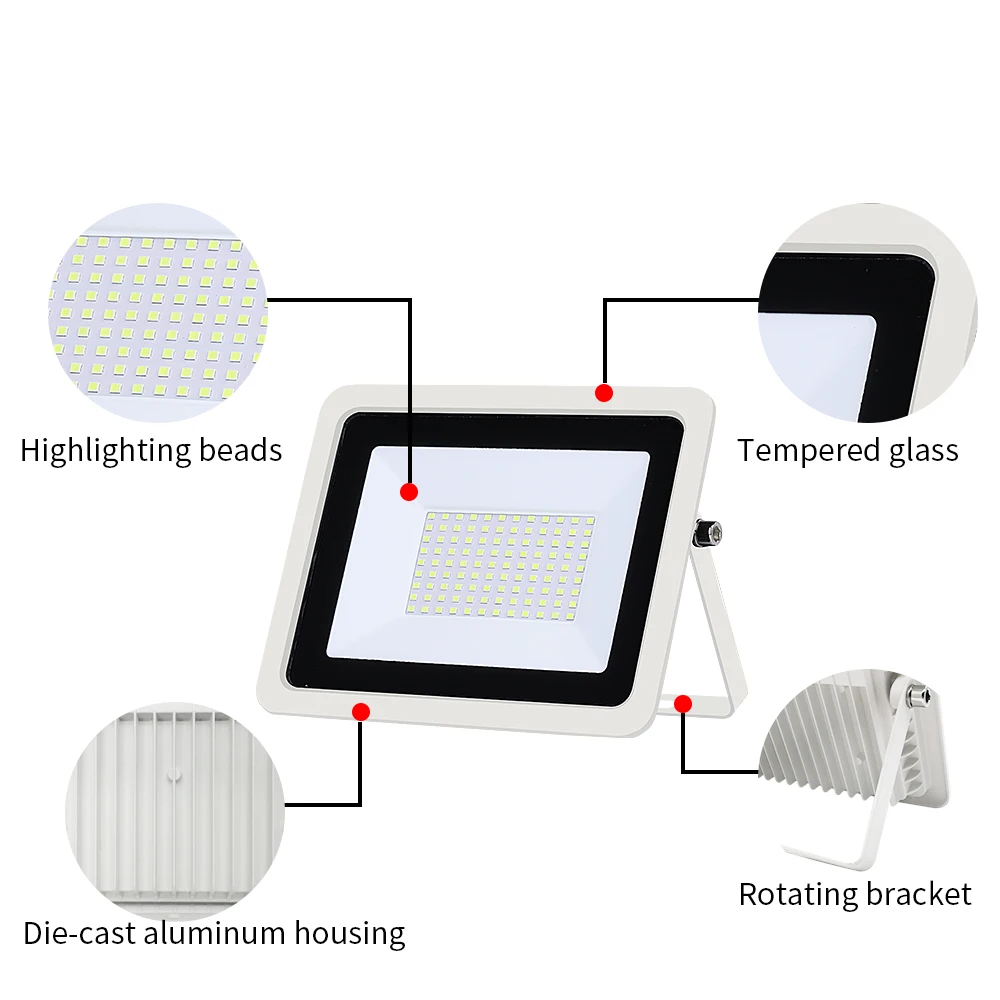 LED Flood Light 100W 50W 30W 20W 10W AC 220V Outdoor IP68 Waterproof Reflector Spotlight Street Light Wall Lamp Garden Lighting
LED Flood Light 100W 50W 30W 20W 10W AC 220V Outdoor IP68 Waterproof Reflector Spotlight Street Light Wall Lamp Garden Lighting