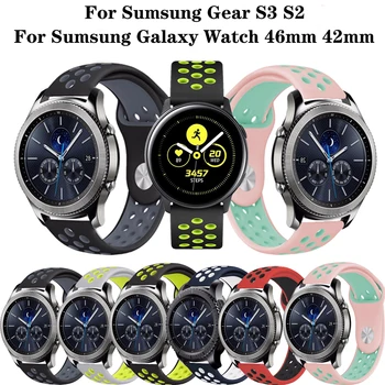 For Samsung Galaxy Watch 46mm Bands 22mm sport Silicone Replacement wirst Strap for Gear S3 S2 Frontier Classic watch Bracelet
For Samsung Galaxy Watch 46mm Bands 22mm sport Silicone Replacement wirst Strap for Gear S3 S2 Frontier Classic watch Bracelet