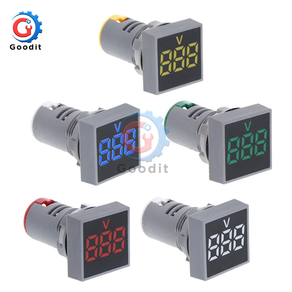 Square LED Digital Display Voltmeter Signal Lights Volt Voltage Gauge Tester Meter Indicator Light 22MM AC 12-500V 110V 220V
Square LED Digital Display Voltmeter Signal Lights Volt Voltage Gauge Tester Meter Indicator Light 22MM AC 12-500V 110V 220V