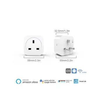 Smart Socket Mini Smart Plug Smart Switch Wifi Remote Control Timer Switch British Standard Sockets for Google Home Amazon Alexa
Smart Socket Mini Smart Plug Smart Switch Wifi Remote Control Timer Switch British Standard Sockets for Google Home Amazon Alexa