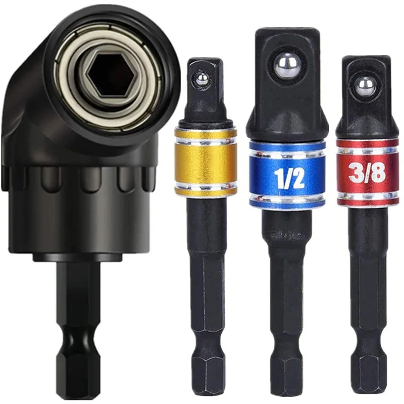 Impact Grade Driver Sockets Adapter Extension Set Drill Bit Right Angle Drill, 3Pcs Socket Adapter Set
Impact Grade Driver Sockets Adapter Extension Set Drill Bit Right Angle Drill, 3Pcs Socket Adapter Set