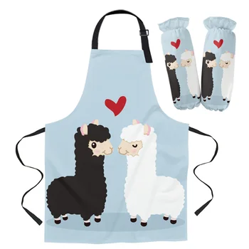 Lovely Cartoon Alpaca Couple Apron Oversleeve Oven Gloves Pads Cooking Baking Kitchen Aprons for Women Kids
Lovely Cartoon Alpaca Couple Apron Oversleeve Oven Gloves Pads Cooking Baking Kitchen Aprons for Women Kids