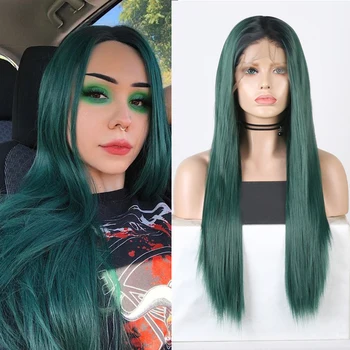 Charisma 13×6 Long Ombre Green Synthetic Lace Front Wig Silky Straight Cosplay Wigs For Women Middle Part Heat Resistant Wigs
Charisma 13×6 Long Ombre Green Synthetic Lace Front Wig Silky Straight Cosplay Wigs For Women Middle Part Heat Resistant Wigs