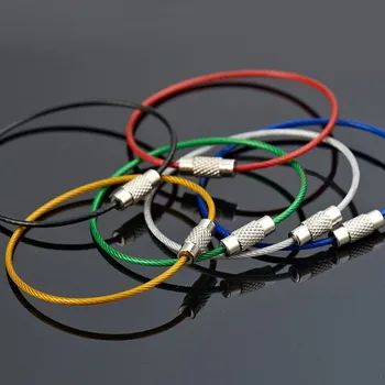 1000 Pcs/lot Stainless Steel Wire Keychain Key Cable Ring Rope 7 Colors Rubber Tubing Screw Locking Tool
1000 Pcs/lot Stainless Steel Wire Keychain Key Cable Ring Rope 7 Colors Rubber Tubing Screw Locking Tool