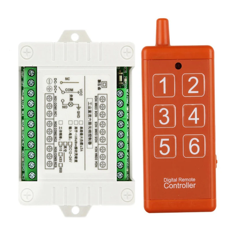 Universal DC12V 24V 6CH rf Remote Control Switch Wireless Relay Receiver Controller usb Rechargeable for Garage\ Door\ LED\ Bulb
Universal DC12V 24V 6CH rf Remote Control Switch Wireless Relay Receiver Controller usb Rechargeable for Garage\ Door\ LED\ Bulb
