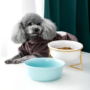 Fashion Ceramic Pet Bowl Tilt Iron Frame Anti-skid Protectio Cervical Food Water Dogs Cats Dishes Bowls Pet Supplies Accessorie
Fashion Ceramic Pet Bowl Tilt Iron Frame Anti-skid Protectio Cervical Food Water Dogs Cats Dishes Bowls Pet Supplies Accessorie