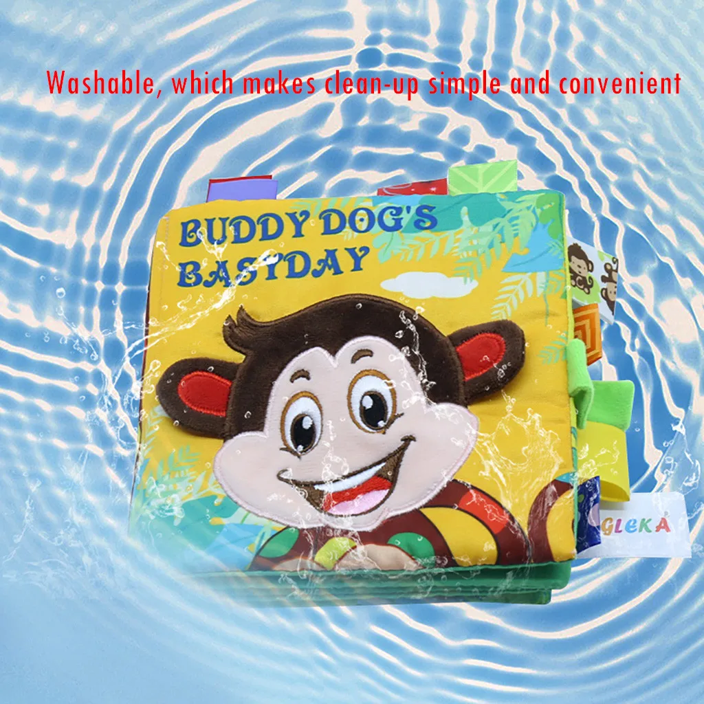 Baby Kids Intelligence Development Animal Cloth Book Educational Cognize Toys Toddler learning tools Interaction Toys #B