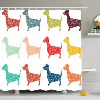 Shower Curtain Set with Hooks 66x72 Colorful Dachshund Kid Wiener Seamless Repeatable Pattern Animals Rainbow Wildlife Dog
Shower Curtain Set with Hooks 66x72 Colorful Dachshund Kid Wiener Seamless Repeatable Pattern Animals Rainbow Wildlife Dog