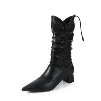 Fashion mid-calf Boots For Women Autumn Winter Newest med Heels ladies Boots 2020 Office Lady Working Shoes For Women
Fashion mid-calf Boots For Women Autumn Winter Newest med Heels ladies Boots 2020 Office Lady Working Shoes For Women