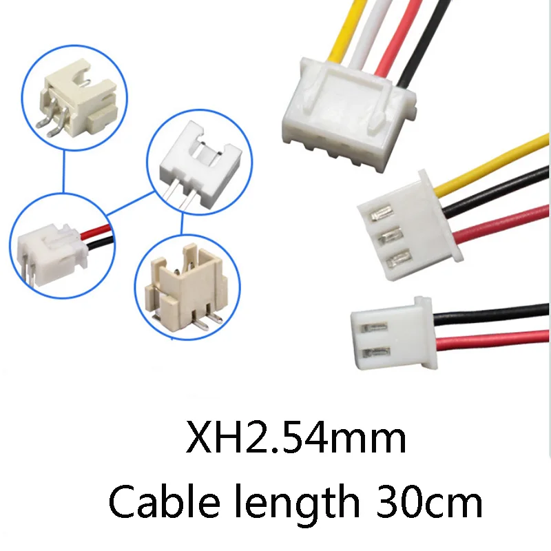 10pcs/lot JST XH 2.54 2/3/4/5/6 Pin Pitch 2.54mm Connector male Plug Wire Cable 30cm Length 26AWG Connector Without terminal
10pcs/lot JST XH 2.54 2/3/4/5/6 Pin Pitch 2.54mm Connector male Plug Wire Cable 30cm Length 26AWG Connector Without terminal