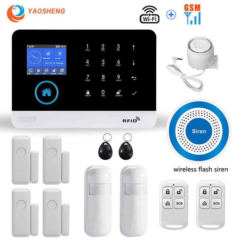 2020 Wireless GSM WIFI Home Burglar Security Alarm System With LCD Touch Keyboard Smart Home Kit English,Russian,Spanish Voice
2020 Wireless GSM WIFI Home Burglar Security Alarm System With LCD Touch Keyboard Smart Home Kit English,Russian,Spanish Voice