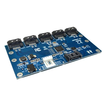 SATA Expansion Riser Card 1 to 5 Port SATA3.0 Multiplier Controller Adapter Module for PC Motherboard
SATA Expansion Riser Card 1 to 5 Port SATA3.0 Multiplier Controller Adapter Module for PC Motherboard