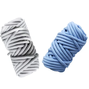 2 Pcs Yarn Super Thick Yarn Washable Roving for Arm Knitting DIY Sofa Bed Blanket Pillow Bed and Bed Fence, Gray & Blue 
2 Pcs Yarn Super Thick Yarn Washable Roving for Arm Knitting DIY Sofa Bed Blanket Pillow Bed and Bed Fence, Gray & Blue