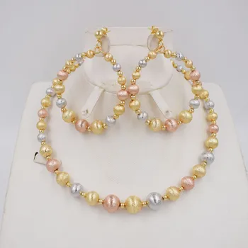 NEW DESIGN Ltaly 750 Gold color Jewelry Set For Women african beads jewlery fashion necklace set earring jewelry
NEW DESIGN Ltaly 750 Gold color Jewelry Set For Women african beads jewlery fashion necklace set earring jewelry