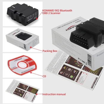 KW902 OBD2 Scanner ELM327 V1.5 Bluetooth Diagnostics Auto Scanner Code Reader For Android Phones With Bluetooth
KW902 OBD2 Scanner ELM327 V1.5 Bluetooth Diagnostics Auto Scanner Code Reader For Android Phones With Bluetooth