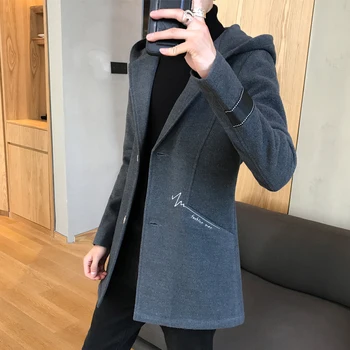 Fashion Men's Hooded Trench Coat Dark Gray Navy Blue Slim Design Male Business Casual Windbreaker Size S M L XL XXL XXXL 4XL 5XL
Fashion Men's Hooded Trench Coat Dark Gray Navy Blue Slim Design Male Business Casual Windbreaker Size S M L XL XXL XXXL 4XL 5XL