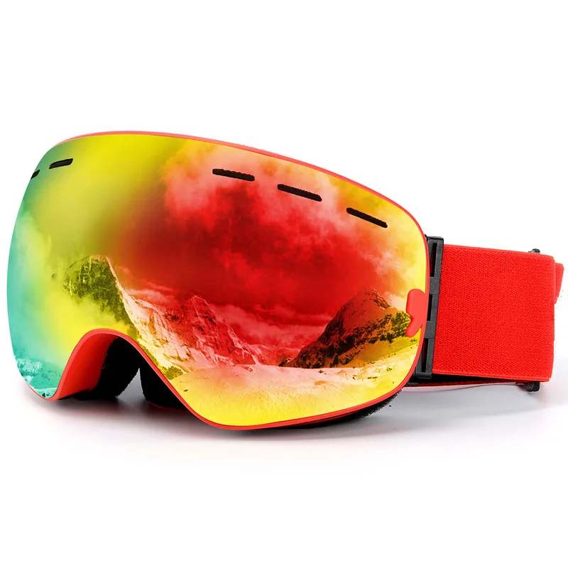 

Comprehensive Revo Coatings Large Spherical Mirror Windproof Cocker Nearsighted Glasses Ski Goggles/Hx18 Covered Edge Comma
