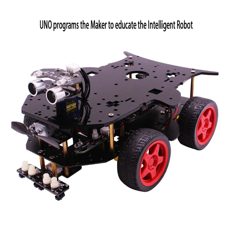 Smart car robot kit compatible with Arduino Uno programming maker education 4WDScratch
Smart car robot kit compatible with Arduino Uno programming maker education 4WDScratch