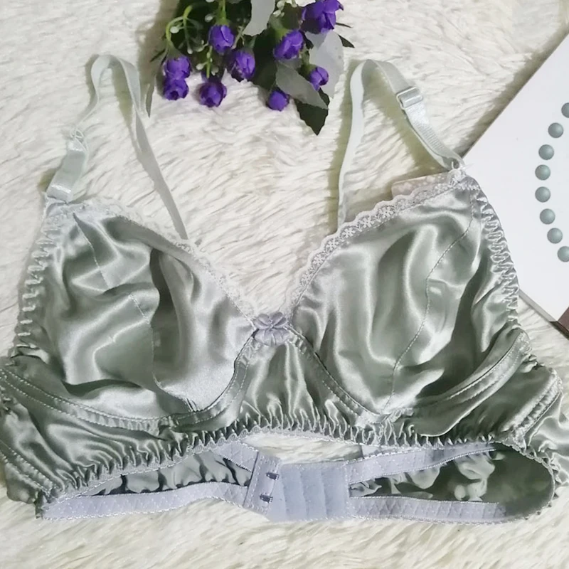 Double-Layer Satin Silk Bra Women Ultra-Thin Breathable Seamless Underwear Fashion Sexy Pure Color Large Size Mulberry Silk Bras
Double-Layer Satin Silk Bra Women Ultra-Thin Breathable Seamless Underwear Fashion Sexy Pure Color Large Size Mulberry Silk Bras
