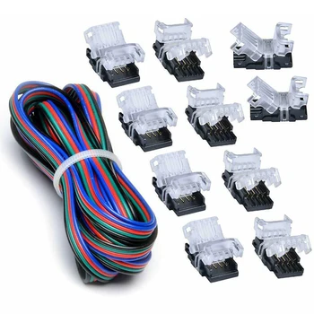 New Extension Wire + 4P Quick Connector for Waterproof 10mm RGB LED Strip Light LED Light Strip Connector
New Extension Wire + 4P Quick Connector for Waterproof 10mm RGB LED Strip Light LED Light Strip Connector