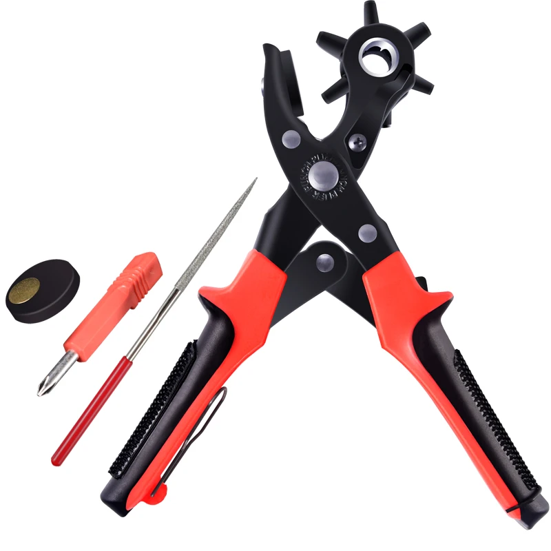 Belt Puncher Revolving Punch Plier Kit Screwdriver and Grinding Rod for Belt Perforator Eyelet Piercer Leather Craft Tools
Belt Puncher Revolving Punch Plier Kit Screwdriver and Grinding Rod for Belt Perforator Eyelet Piercer Leather Craft Tools