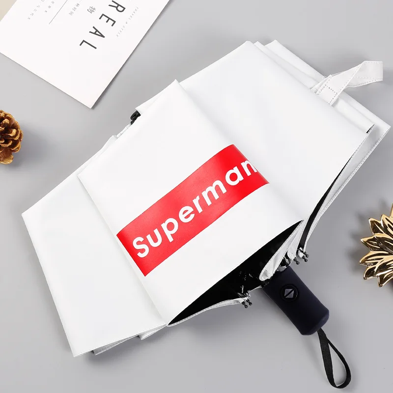 Creative Superman Fully Automatic Umbrella 8 Bone Three Folding Umbrella Sun-resistant UV-Protection Parasol Umbrella Customizab
Creative Superman Fully Automatic Umbrella 8 Bone Three Folding Umbrella Sun-resistant UV-Protection Parasol Umbrella Customizab