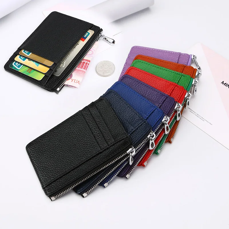 Leather Coin Purses Multiple Card Slots Zipper Mini Wallet Card Holder Mini Bag J9
Leather Coin Purses Multiple Card Slots Zipper Mini Wallet Card Holder Mini Bag J9