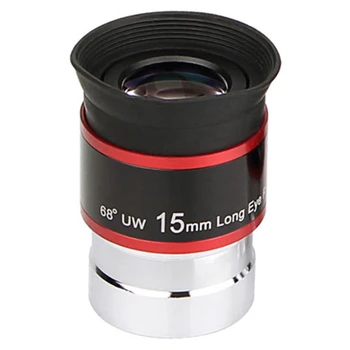 1.25 inch Eyepiece 68 Degree Ultra Wide Angle 15mm for Astronomical Telescope Monocular Eyepiece 
1.25 inch Eyepiece 68 Degree Ultra Wide Angle 15mm for Astronomical Telescope Monocular Eyepiece
