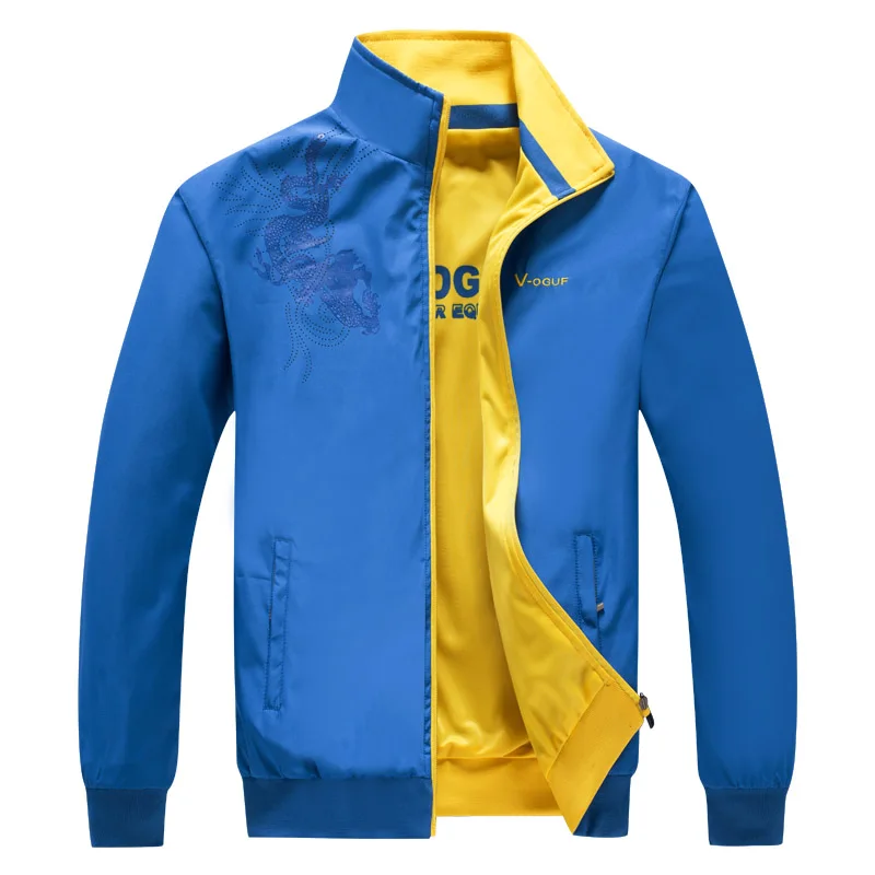 Spring and autumn new men casual sports jacket youth double-sided wear stand-up collar thin section jacket red festive clothes
Spring and autumn new men casual sports jacket youth double-sided wear stand-up collar thin section jacket red festive clothes