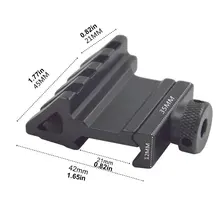 45 degree angle tactical sight for mounting aluminum 4-slot side rail RTS aiming rail air gun 45mm 20mm Weaver pistol base adapt
45 degree angle tactical sight for mounting aluminum 4-slot side rail RTS aiming rail air gun 45mm 20mm Weaver pistol base adapt