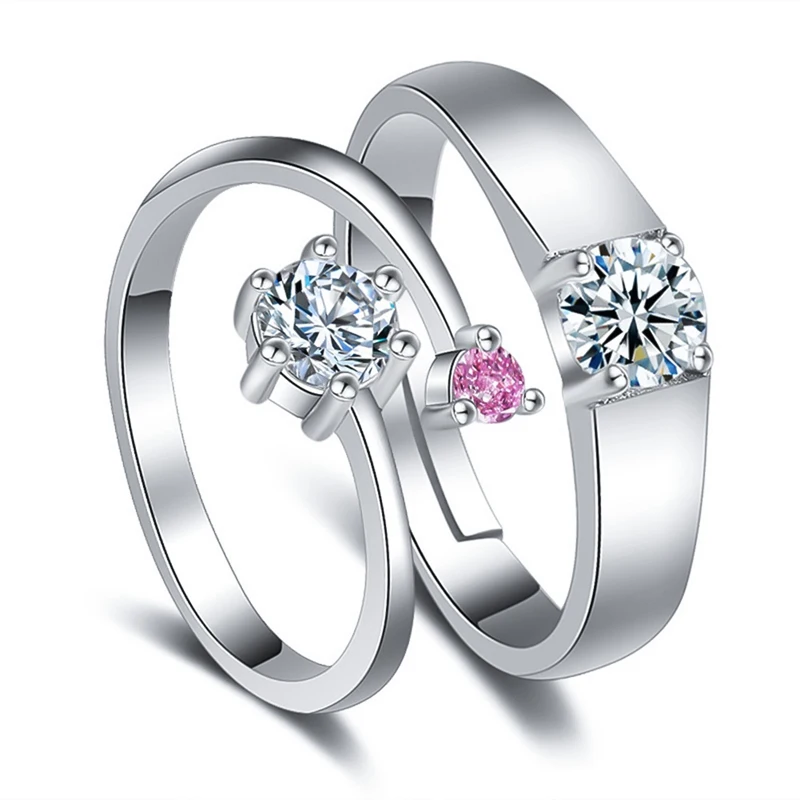 European Ring Zircon Wedding Ring Silver Color Couple Rings For Women Men Jewellery Valentine's Day
European Ring Zircon Wedding Ring Silver Color Couple Rings For Women Men Jewellery Valentine's Day