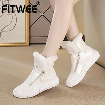 FITWEE New Fashion Women Boots Round Toe Thick Bottom Zipper Warm Snow Boots Plush Fur Casual Female Footwear Size 35-40
FITWEE New Fashion Women Boots Round Toe Thick Bottom Zipper Warm Snow Boots Plush Fur Casual Female Footwear Size 35-40
