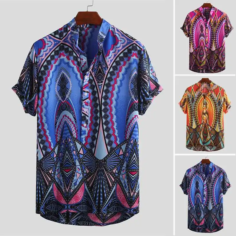New Fashion Summer Brand Ethnic Style Men Shirt Short-sleeved Stand Collar 2020 Chic Printing Casual Streetwear Breathable Shirt
New Fashion Summer Brand Ethnic Style Men Shirt Short-sleeved Stand Collar 2020 Chic Printing Casual Streetwear Breathable Shirt