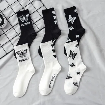 5 pairs black and white butterfly literary fashion socks for women
5 pairs black and white butterfly literary fashion socks for women