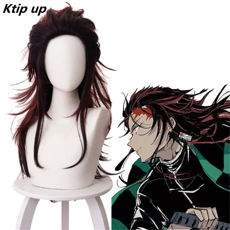 Ktip Up Anime Demon Slayer Kimetsu No Yaiba Cosplay Wigs Kamado Tanjirou Wig Long Heat Resistant Synthetic Hair + Free Wig Cap
Ktip Up Anime Demon Slayer Kimetsu No Yaiba Cosplay Wigs Kamado Tanjirou Wig Long Heat Resistant Synthetic Hair + Free Wig Cap