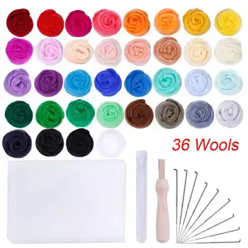 120g Mix 40 Colors Merino Felting Wool Tops Soft Roving Wool Fibre for Needle Felting & Wet Felting DIY Doll Needlework
120g Mix 40 Colors Merino Felting Wool Tops Soft Roving Wool Fibre for Needle Felting & Wet Felting DIY Doll Needlework